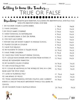 Utilizing True/False Questions to Assess Basic Comprehension