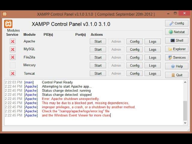 Understanding the Apache⁤ Shutdown Unexpectedly‍ Error ⁣in XAMPP